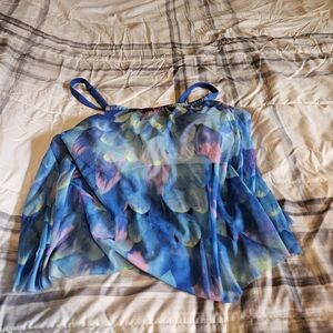 Vibrant Blue and Green Swim Camisole